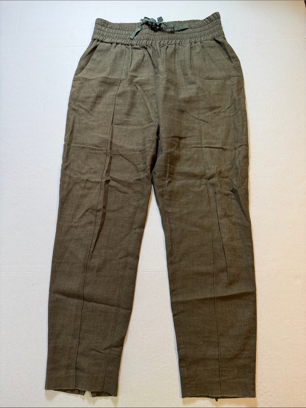 Brochu Walker Rhode Zip Ankle Tapered Linen-Blend Pants